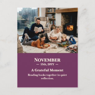 Ett tacksamt ögonblick November-minnesfoto Postkor Vykort