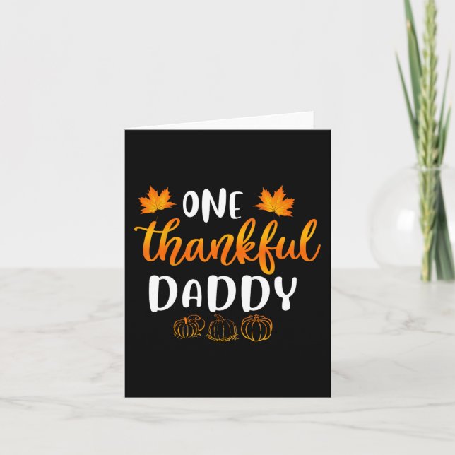 Ett tacksamt pappa Fall Thanksgiving Roligt Da hös Kort (Framsida)