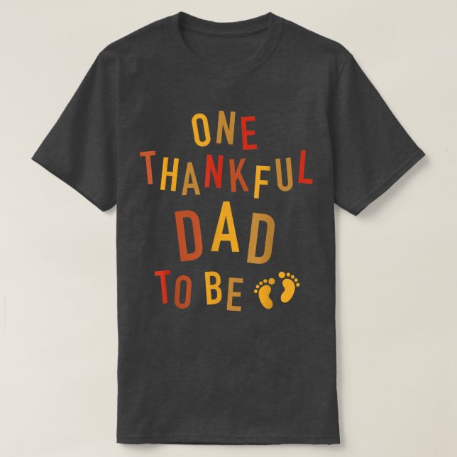 Ett tacksamt Pappa för att vara Thanksgivingens Gr T Shirt (Design framsida)