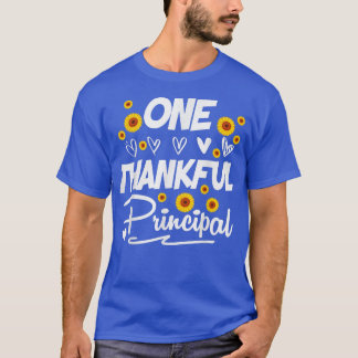 Ett tacksamt skolchefsskolans huvudstad Thanksgiv T Shirt