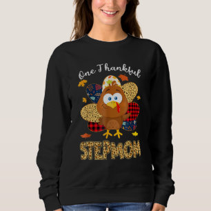 Ett tacksamt Stepmamma Turkey Leopart Thankings' T Shirt