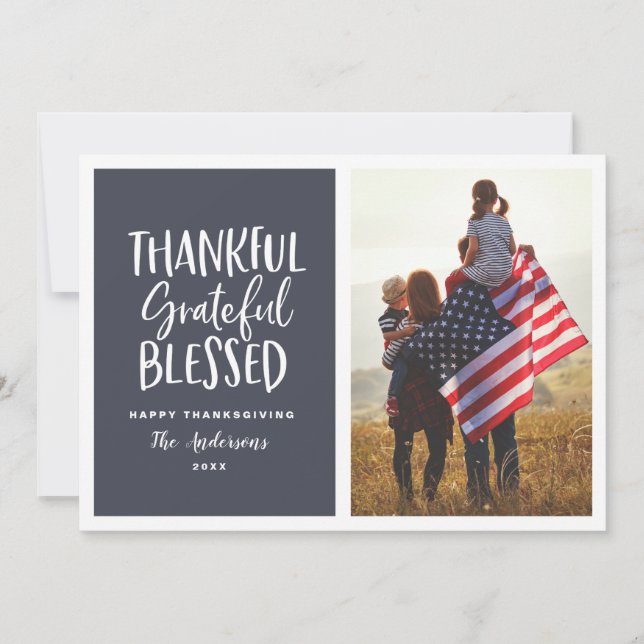 Ett tacksamt, tacksamt, välsignat foto med thanksg (Framsida)