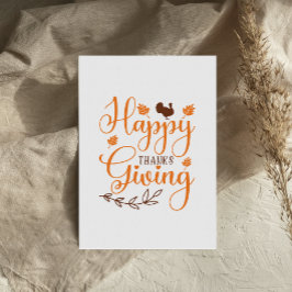 Ett tacksamt turkiskt Happy thanksgiving-kort