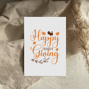 Ett tacksamt turkiskt Happy thanksgiving-kort