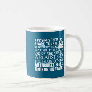 Ett tåg ingenjör och 3 idioter rolig skämt kaffemugg