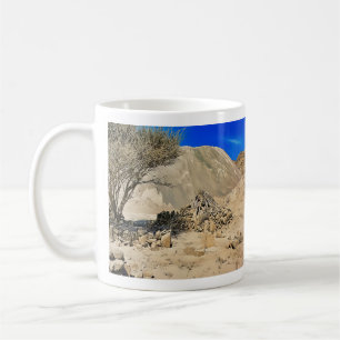 Ett tåligt, ariskt landskap kaffemugg