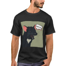 Ett Tasmaniskt Djävulen Tittar för tyst