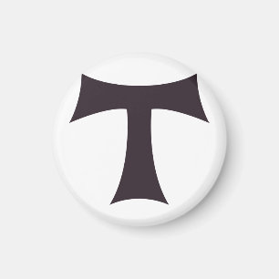 Ett tau-kors Sankt Antonius-kors Magnet