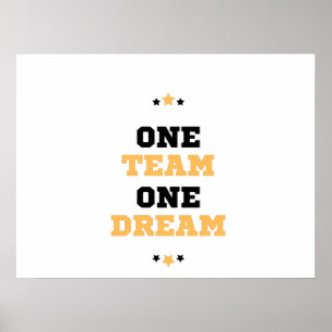 Ett team en dröm poster