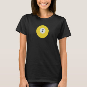 Ett team nummer 1 Lucky Gult Boll Billiard Bassäng T Shirt