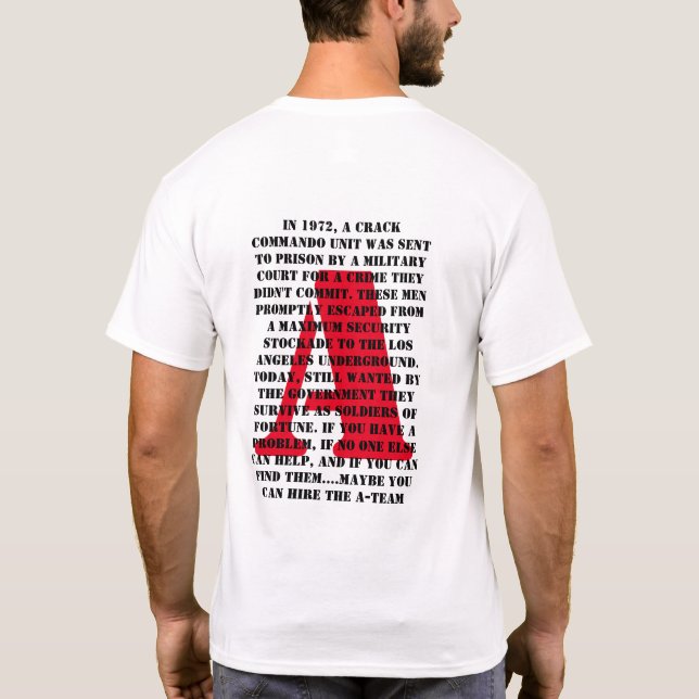 Ett team van long text light T-Shirt (Baksida)