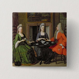 Ett Teaparty (olja på kanfas) Knapp