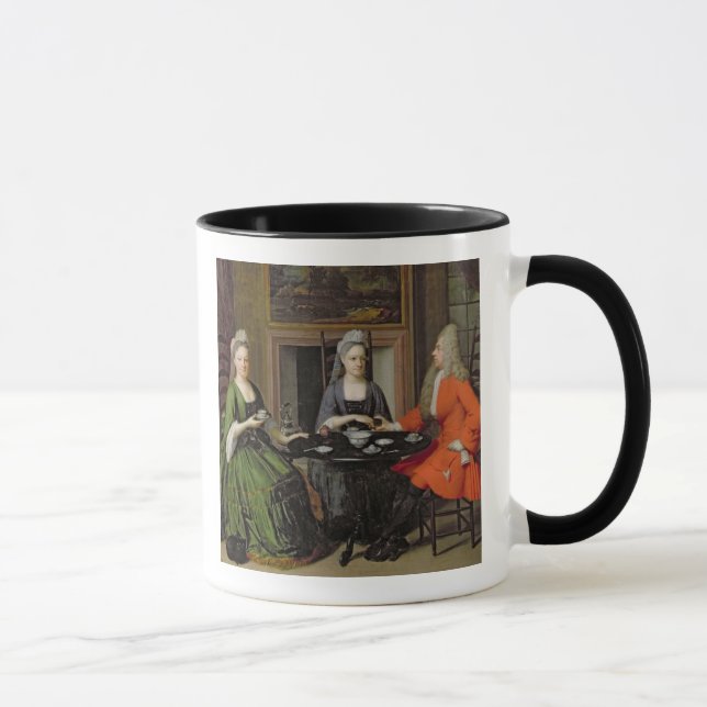 Ett Teaparty (olja på kanfas) Mugg (Höger)