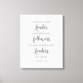 Ett tecken på en Bra ledare, Mahatma Gandhi-citate Canvastryck