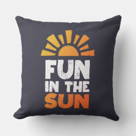 Ett tecken som säger roligt på sol kudde