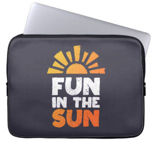 Ett tecken som säger roligt på sol laptop fodral