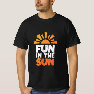 Ett tecken som säger roligt på sol t shirt