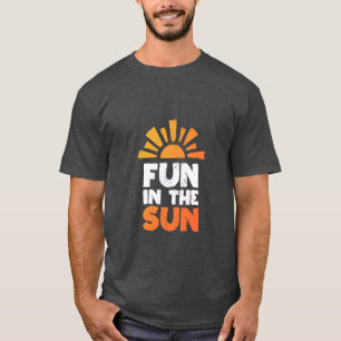 Ett tecken som säger roligt på sol t shirt