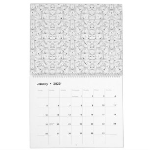 Ett texturerat mönster med vitt och grått-nyanser. kalender