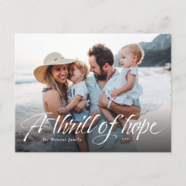 Ett Thrill Hope religiösa julfoto Helg Vykort