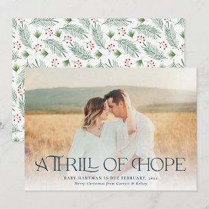 Ett Thrill of Hope Gravid Announcement Photo Julkort