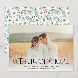 Ett Thrill of Hope Gravid Announcement Photo Julkort