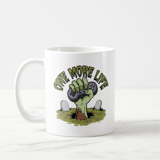 Ett till Life Gamer Mugg - Lustigt Zombie-spel (Vänster)