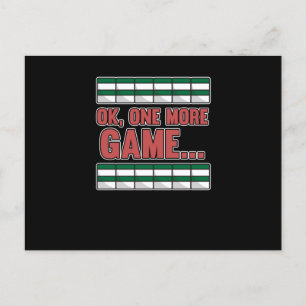 Ett till spel Mahjong Player Games Boys Girls Inbjudan Vykort