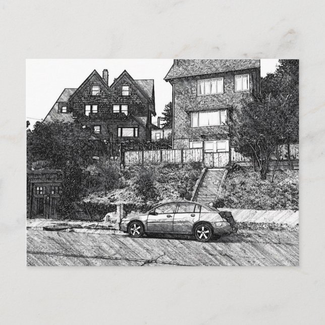 Ett timmerhus i Berkeley Hills Vykort (Framsida)