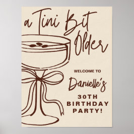 Ett Tini Bit Older Espresso Martini Birthday-tecke Poster
