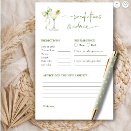 Ett Tini One Baby Shower Spådomar & Rådspel