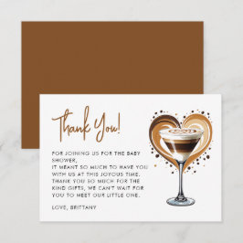 Ett Tini One Martini Baby Shower-tackkort Tilläggskort