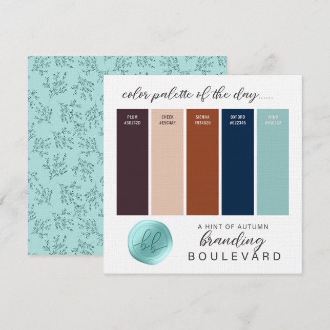 Ett tips om höstfällans Färg-palettkort Inbjudningar (Fram/baksida)