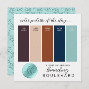 Ett tips om höstfällans Färg-palettkort Inbjudningar