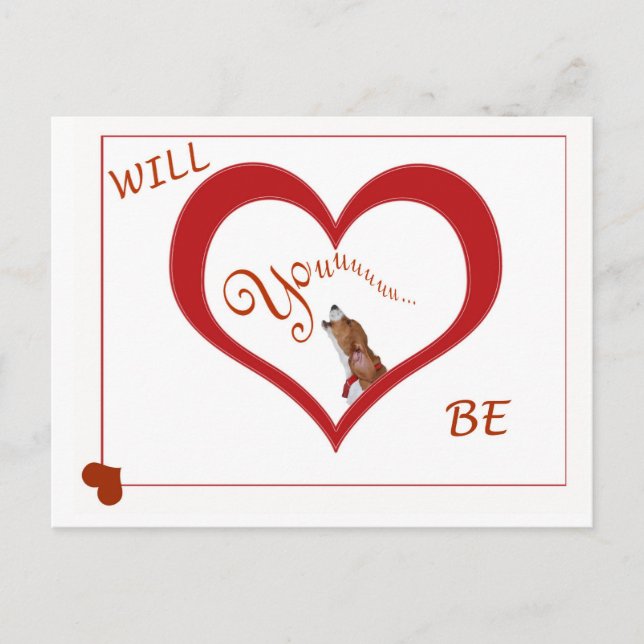 Ett tjut av ett valentinkort helg vykort (Framsida)