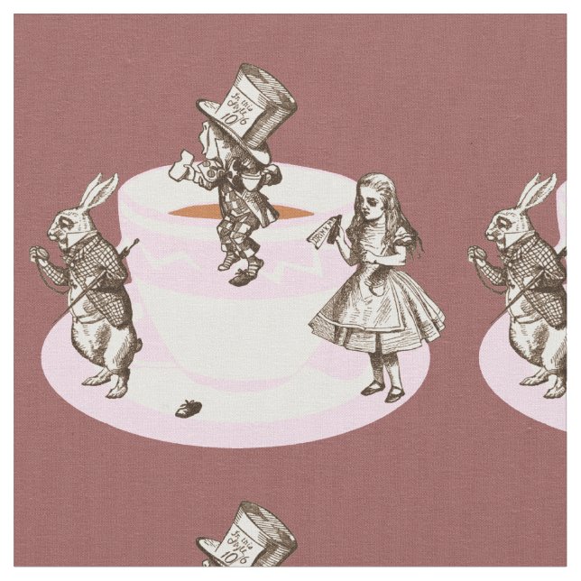 Ett tokigt Teapartyoriginal Tyg (Närbild)