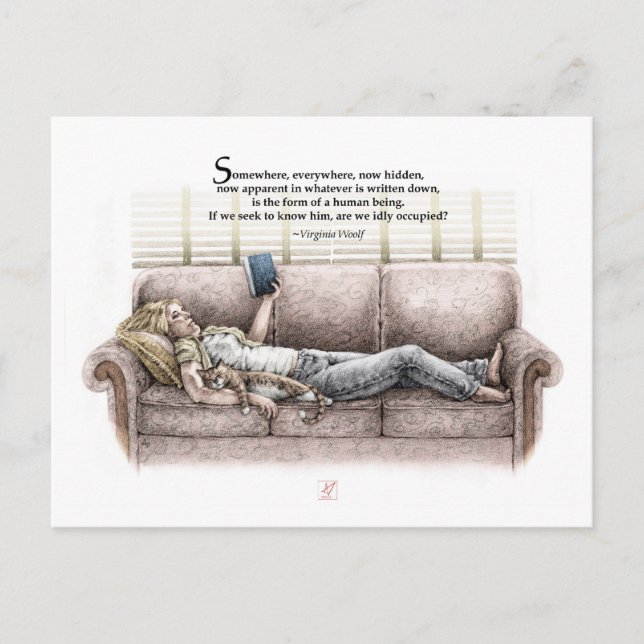 Ett tomgångsögonblick vykort (Framsida)