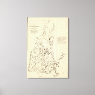 Ett Topografiskt Karta Canvastryck