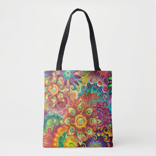 Ett Tote of Many Färg Tote Bag Tygkasse (Framsida)
