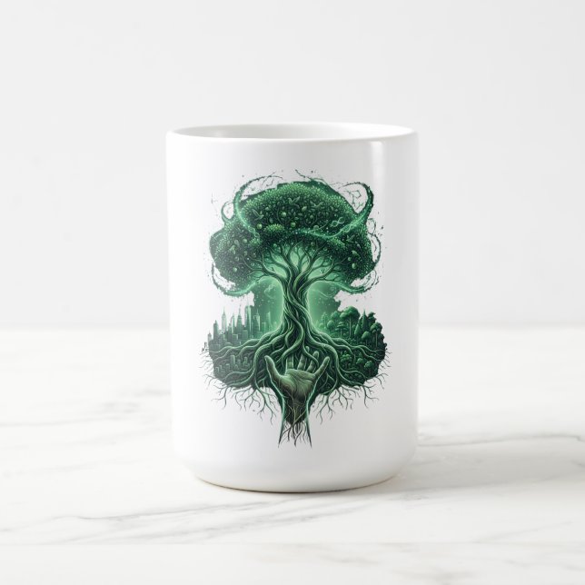Ett Träd En Framtid Kaffemugg (Center)