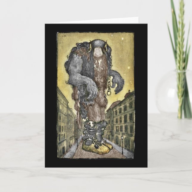 Ett troll i staden kort (Framsida)