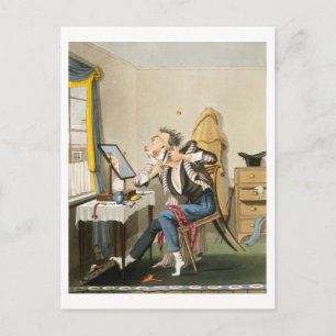Ett trubbigt rakblad, pub. av Hunt, 1827 (färg ets Vykort