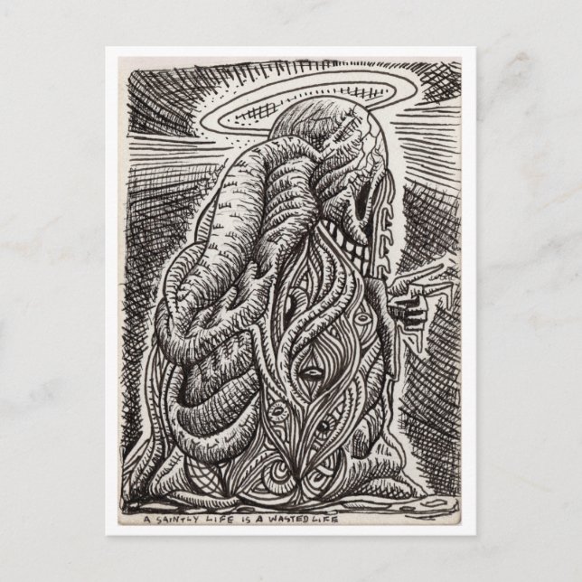 Ett tryggt liv är ett slösat liv vykort (Framsida)