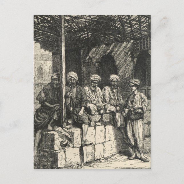 Ett turkiskt kaffehus vykort (Framsida)