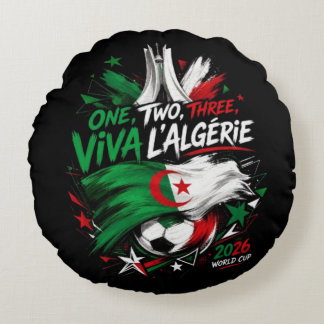 Ett Två Tre Viva Algeriet – VM 2026 Fotboll Rund Kudde