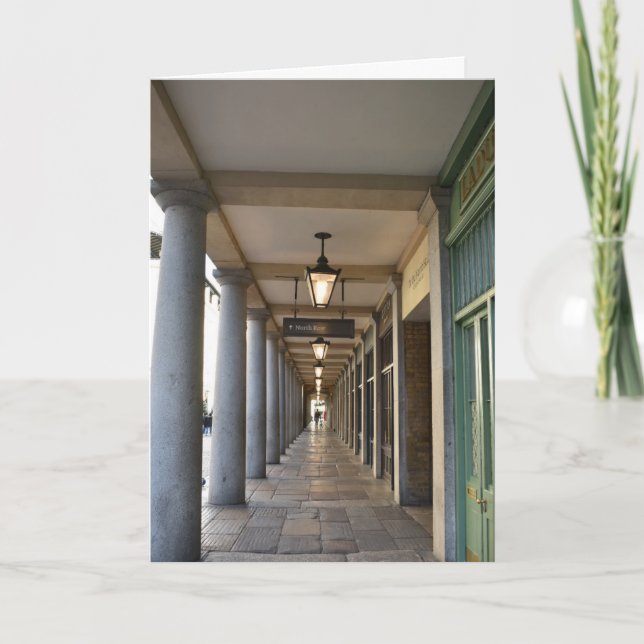 Ett tyst möte i Covent Garden-julmorgon Kort (Framsida)