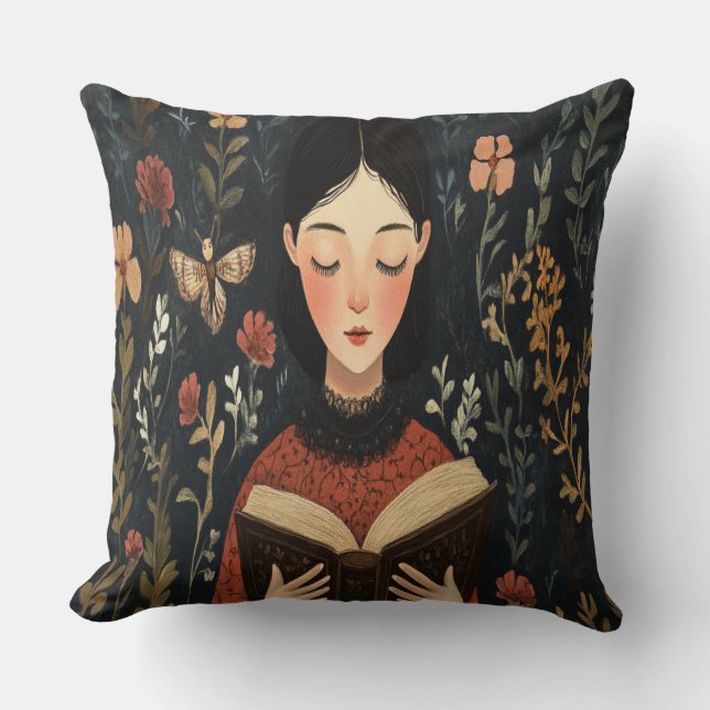 Ett tyst ögonblick med Bok Kudde (Framsida)