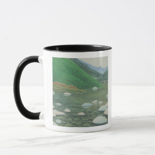 Ett tyst tränga någon i Moutains Mugg