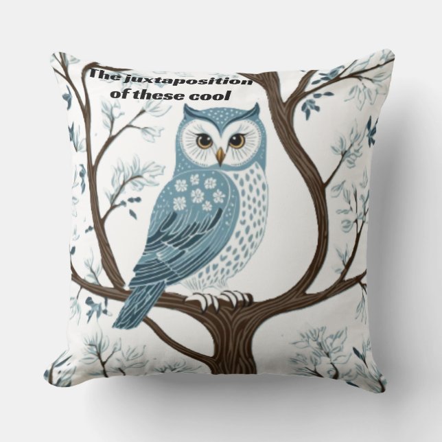 Ett uggla, ofta förenat med visdom och kunskap kudde (Framsida)