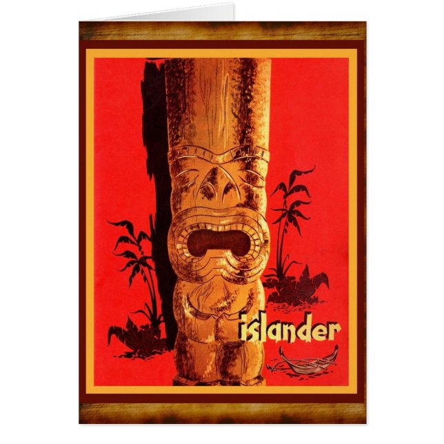 Ett underbart gammalt århundrade-Tiki! Hälsningskort (Framsidan)